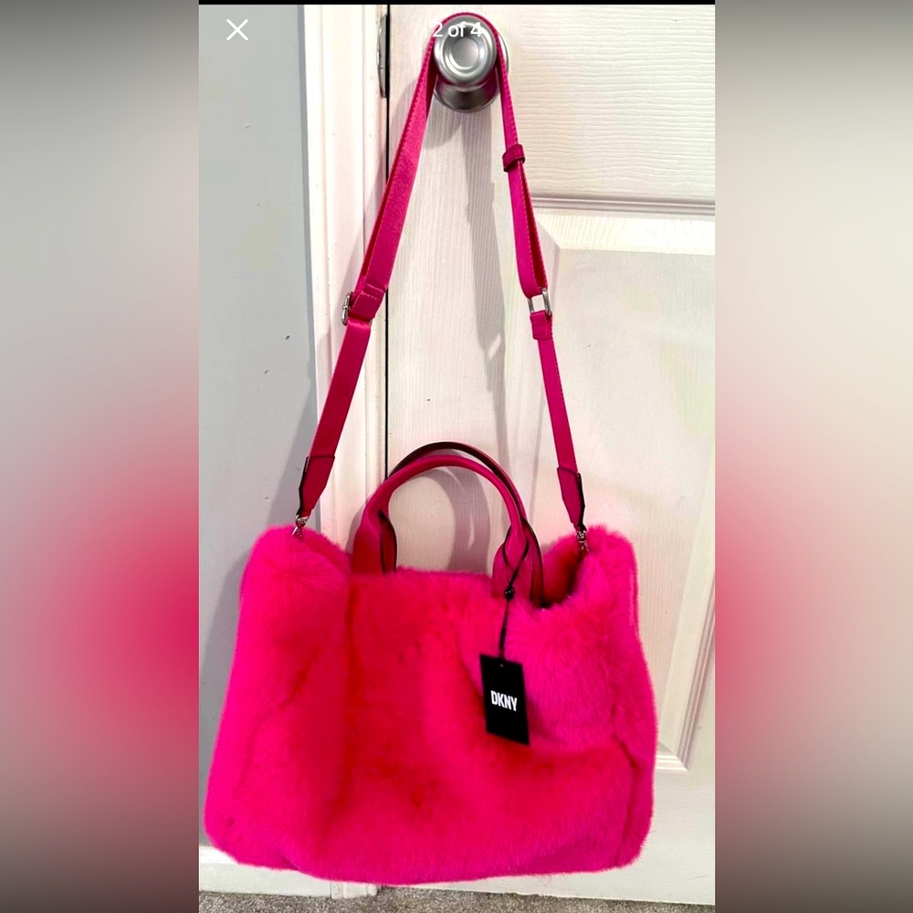 DKNY HOT PINK Weekend Bag Purse Handbag
